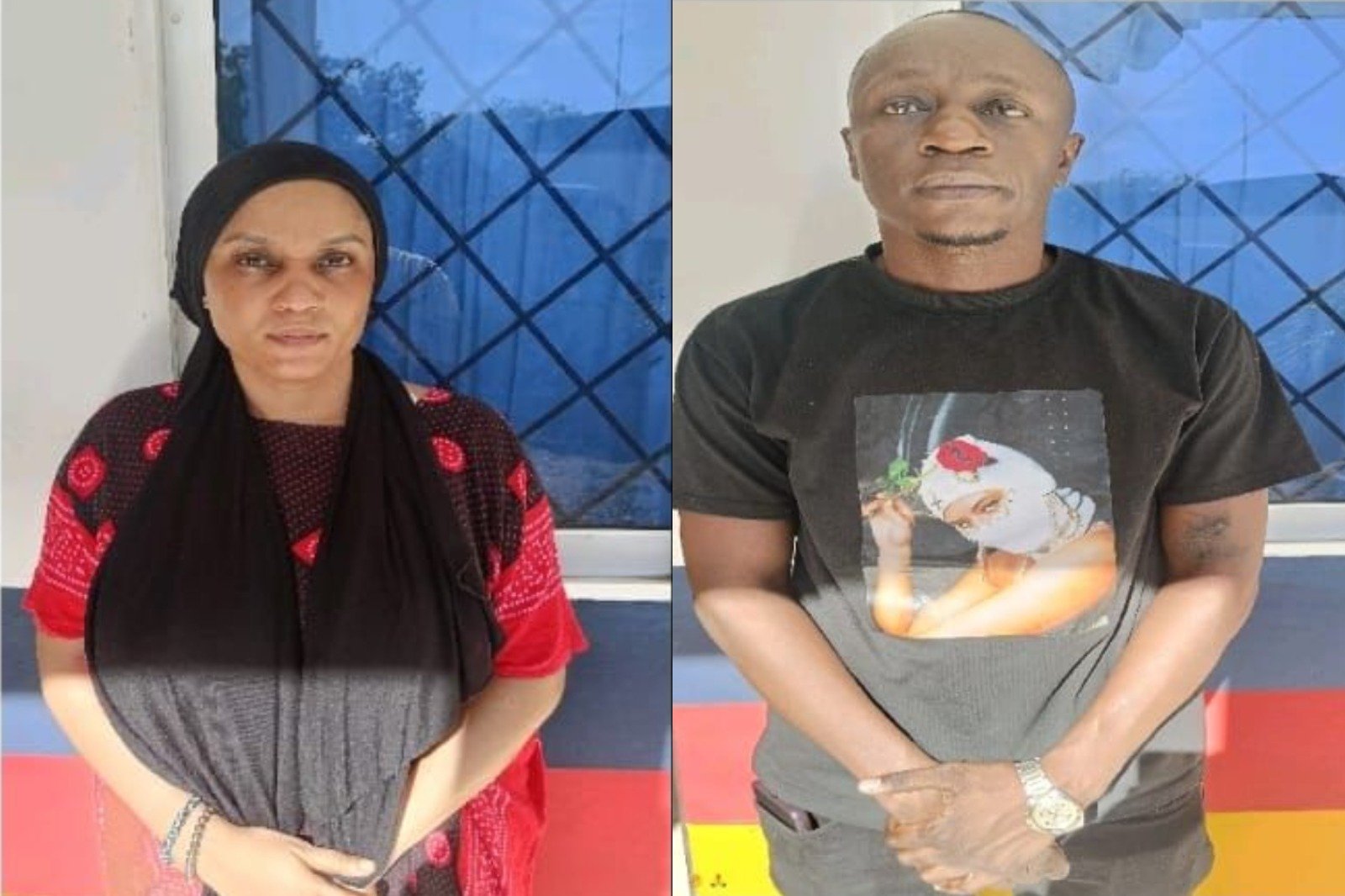 Collage photo of Samira Mumbi Kiarie and her accomplice Paul Webster Mangeni.